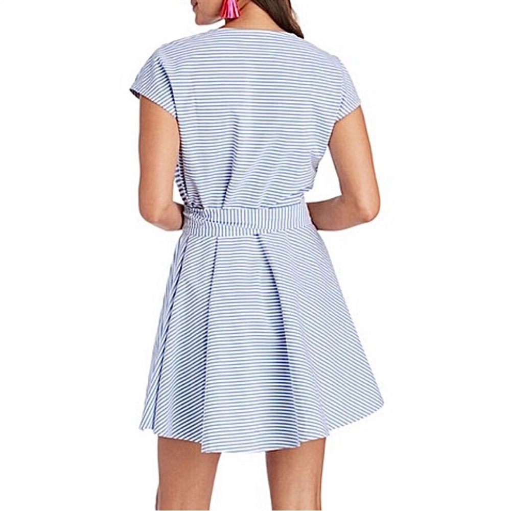 NEW Vineyard Vines Grier striped mixed wrap dress - Picture 2 of 10